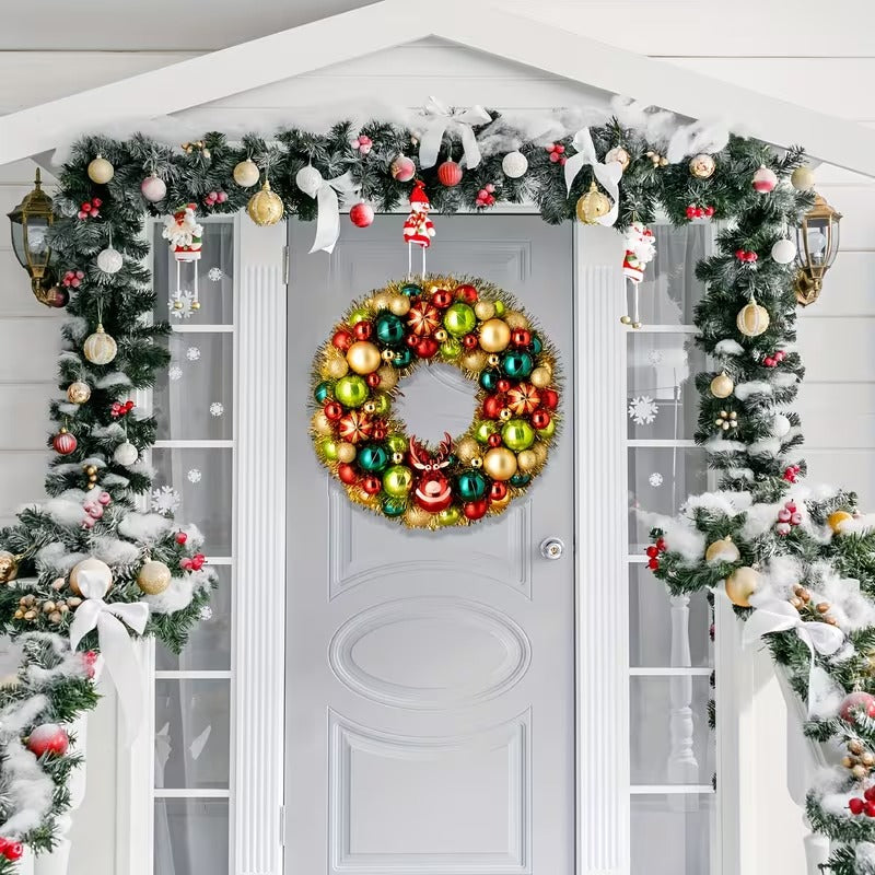 Christmas Ball Wreath Door Hanger